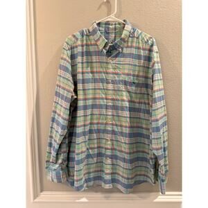 Vineyard Vines Men's Pastel Plaid Button Up Long Sleeve Shirt Sz XL